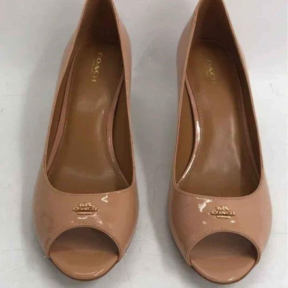 NEW Coach Designer Delilah Peep Toe Kitten Mini Heels - Size 10 B - Picture 2 of 10